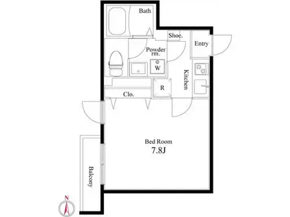 プラージュ早稲田(1K/3階)の間取り写真