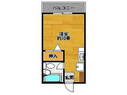 マルワハイツII(ワンルーム/5階)の間取り写真