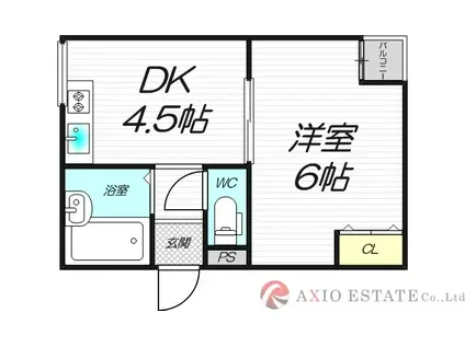 サンライズハイツ2(1DK/5階)の間取り写真