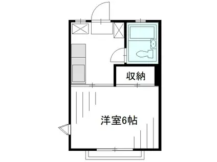 鷺宮ラピーネ(1K/1階)の間取り写真