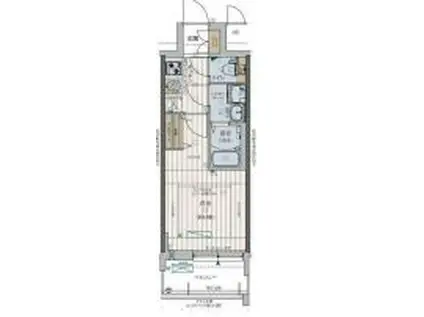 ファーストフィオーレ九条(1K/10階)の間取り写真