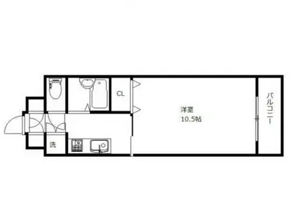 トレステーラ宇佐中央(1K/3階)の間取り写真