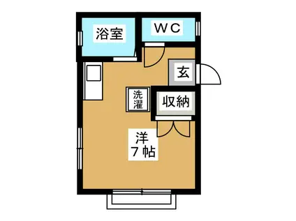 中村ハイム(ワンルーム/1階)の間取り写真