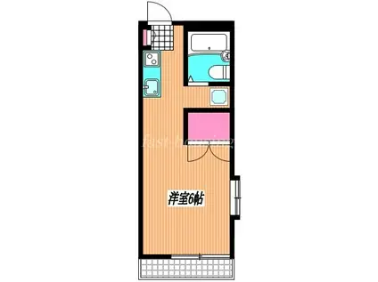 メゾン・ド・アキ(1K/2階)の間取り写真