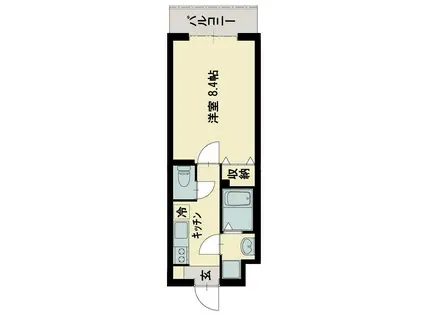 志幸44 モーリア(1K/1階)の間取り写真