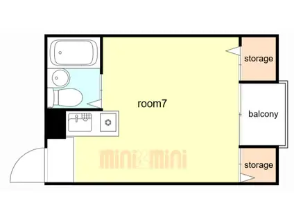 セントラル武庫川(ワンルーム/3階)の間取り写真