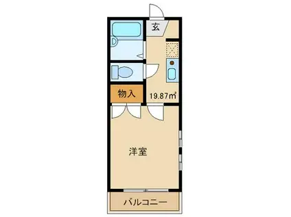 レオパレスエフハイム(1K/2階)の間取り写真