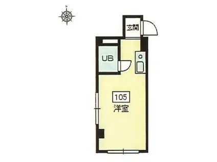 湘南ハウジング101(ワンルーム/1階)の間取り写真