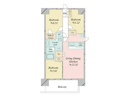 RESIDIA MINAMI-SENJYU(3LDK/7階)の間取り写真