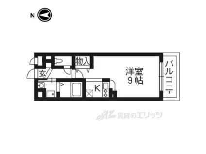 レインボー スクエア(1K/2階)の間取り写真