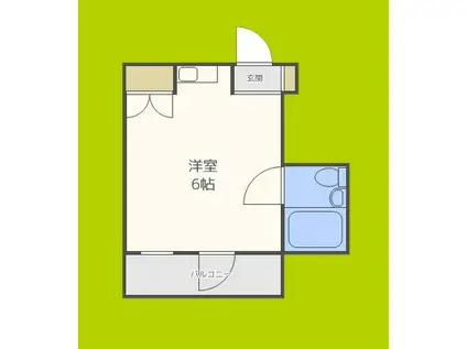 プレアール山之内II(ワンルーム/5階)の間取り写真