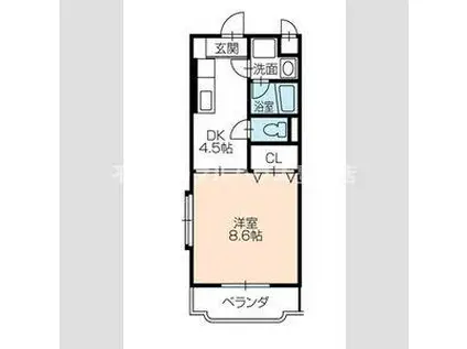 ピュアステージ(1DK/1階)の間取り写真