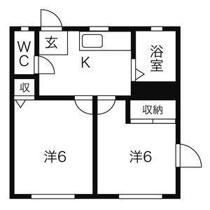 リバーサイド91(2K/2階)の間取り写真