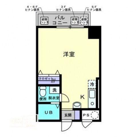 グレイス中野町(ワンルーム/5階)の間取り写真