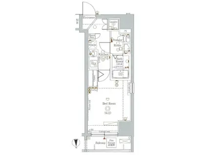 AXAS新宿中落合(1K/5階)の間取り写真