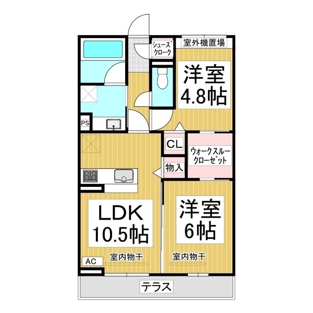 GARDEN蔵(2LDK/1階)の間取り写真