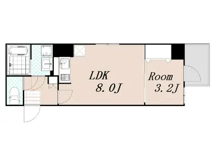 アドバンス西梅田IVエール(1LDK/11階)の間取り写真