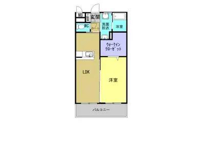 サンリットSR年見(1LDK/2階)の間取り写真