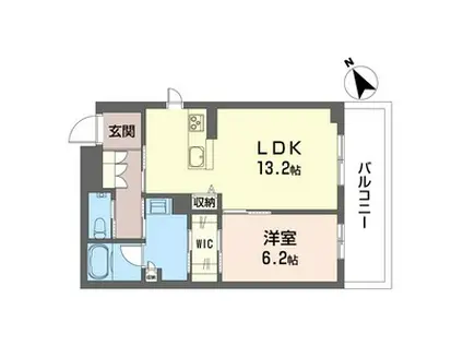 レガリータ(1LDK/1階)の間取り写真