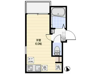 ラウレア練馬(ワンルーム/1階)の間取り写真