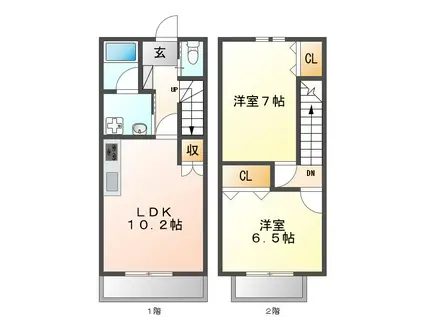 FOUR SEASONS(2LDK/1階)の間取り写真