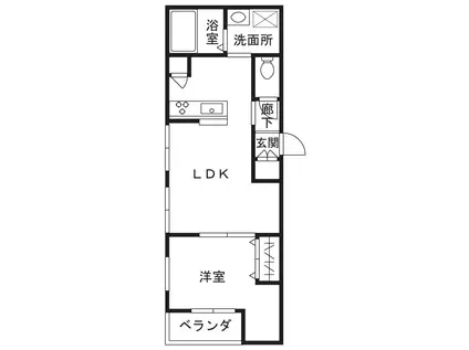 SKIP-STEP(1LDK/1階)の間取り写真