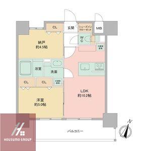 LOUIS RESIDENCE弁天町(1SLDK/2階)の間取り写真