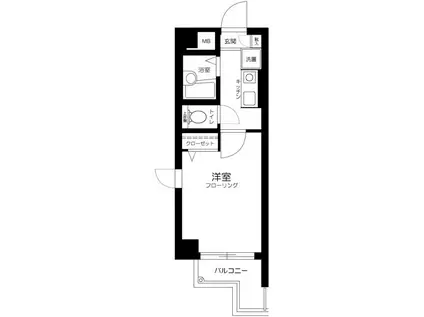 ロイヤルガーデン千鳥町(1K/3階)の間取り写真