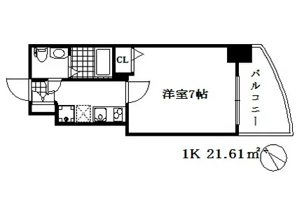 セレニテ神戸西クレア(1K/7階)の間取り写真