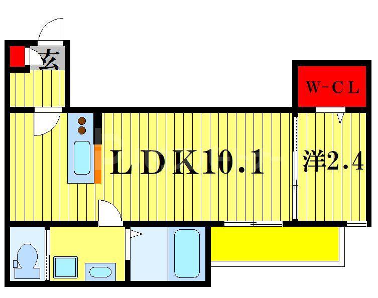 KLEIS南柏(1LDK/3階)の間取り写真