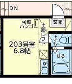 ユナイト小机アペリティフ(ワンルーム/2階)の間取り写真
