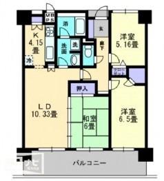 アルファステイツ幸町(3LDK/7階)の間取り写真