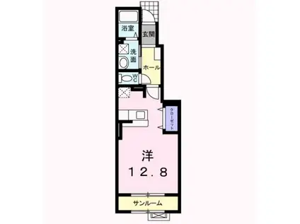 ラ・コリーナMI(1K/1階)の間取り写真