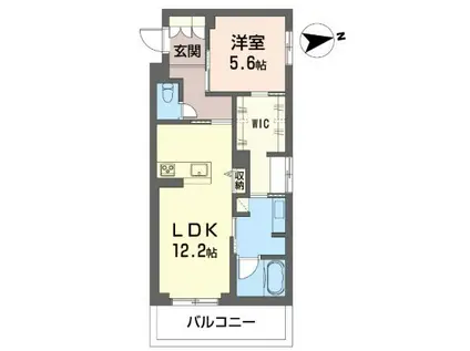 グレーヌ(1LDK/1階)の間取り写真