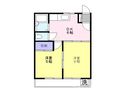 エクセレントマスダ(2DK/2階)の間取り写真