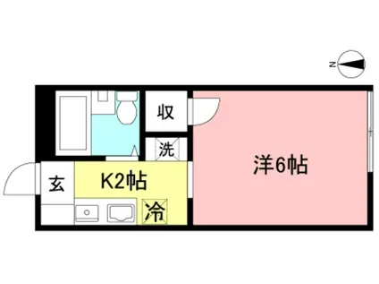 ココルワージュ(1K/2階)の間取り写真
