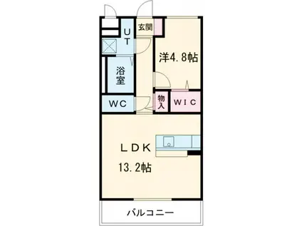 URBAN FOREST.T(1LDK/1階)の間取り写真