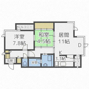 藤井ビル裏参道(2LDK/5階)の間取り写真