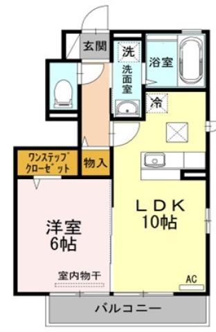 ベイブランシェ C棟(1LDK/1階)の間取り写真