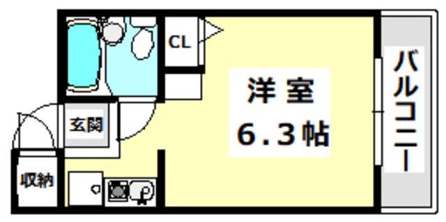 シャロームII(ワンルーム/3階)の間取り写真
