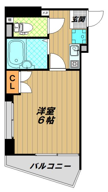 リバティ壱番館(1K/4階)の間取り写真