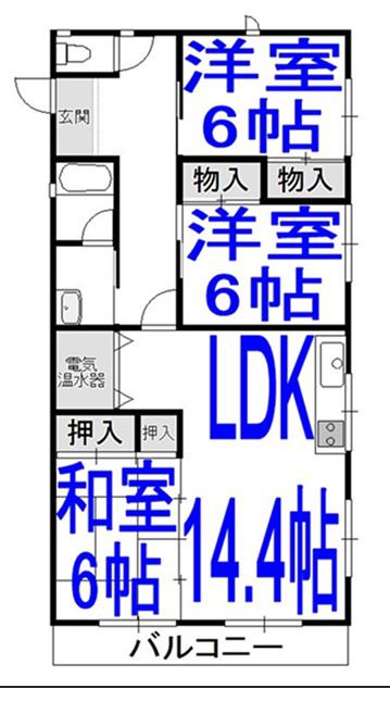 プルミエールガーデン(3LDK/2階)の間取り写真