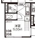 CASA MG(ワンルーム/2階)の間取り写真