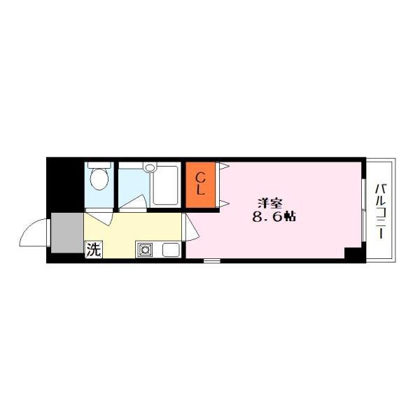 RECTO(1K/4階)の間取り写真