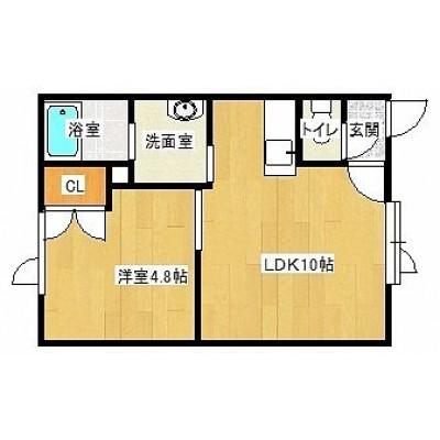 リンデンハウスにっしん(1LDK/1階)の間取り写真
