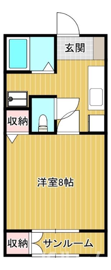 リトルビレッジA(1K/1階)の間取り写真