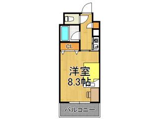 レジェンダリー甲子園(1K/1階)の間取り写真