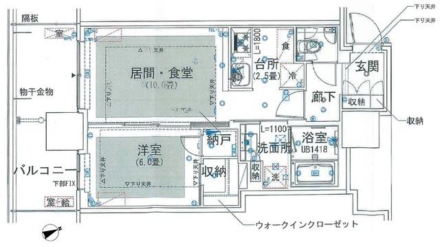グランドシティタワー池袋(1LDK/11階)の間取り写真