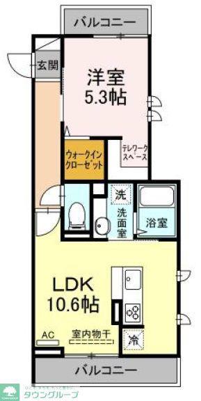 ステラ美光(1LDK/2階)の間取り写真