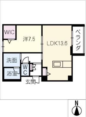 SOIRE 白壁(1LDK/3階)の間取り写真